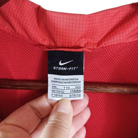 Nike Oregon Ducks XXL Storm Fit Red Windbreaker 1/4 Zip Pullover Jacket Athletic - Picture 9 of 11